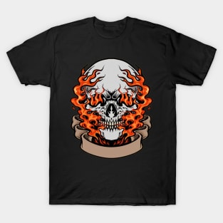 Skull on Fire T-Shirt